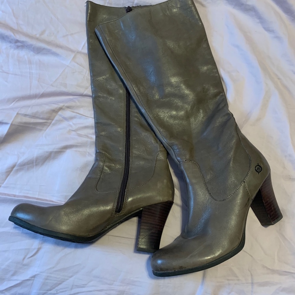 Born leather heeled boots